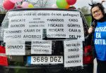 HUELGA GALICIA¡¡¡40 coches en caravana para denunciar a discriminación laboral do persoal de Xustiza