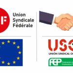 Reunión de trabajo en Bruselas con el sindicato Unión Syndicale Fédérale, representante de los funcionarios en la Comisión Europea