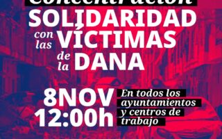 SPJ-USO NACIONAL. CONCENTRACIÓN SOLIDARIDAD CON LAS VICTIMAS DE LA DANA.