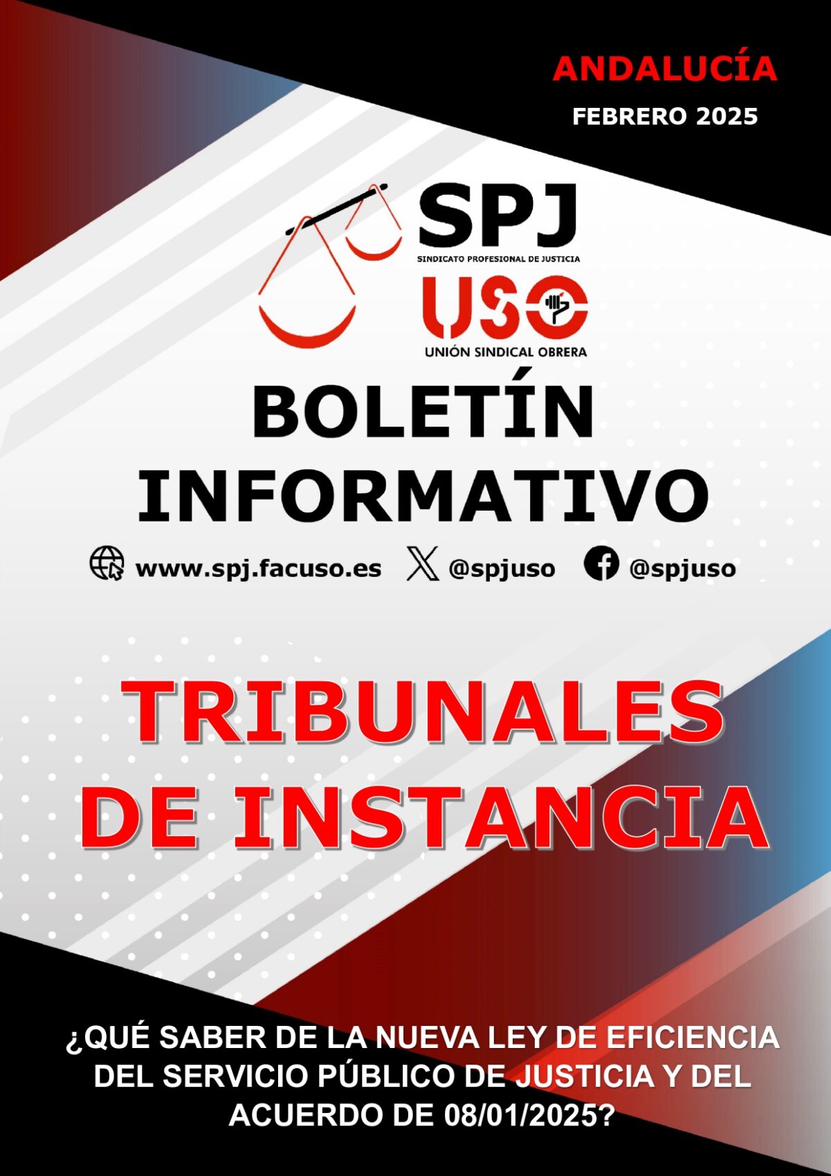 SPJ-USO ANDALUCÍA. BOLETÍN INFORMATIVO TRIBUNALES DE INSTANCIA. FEBRERO 2025