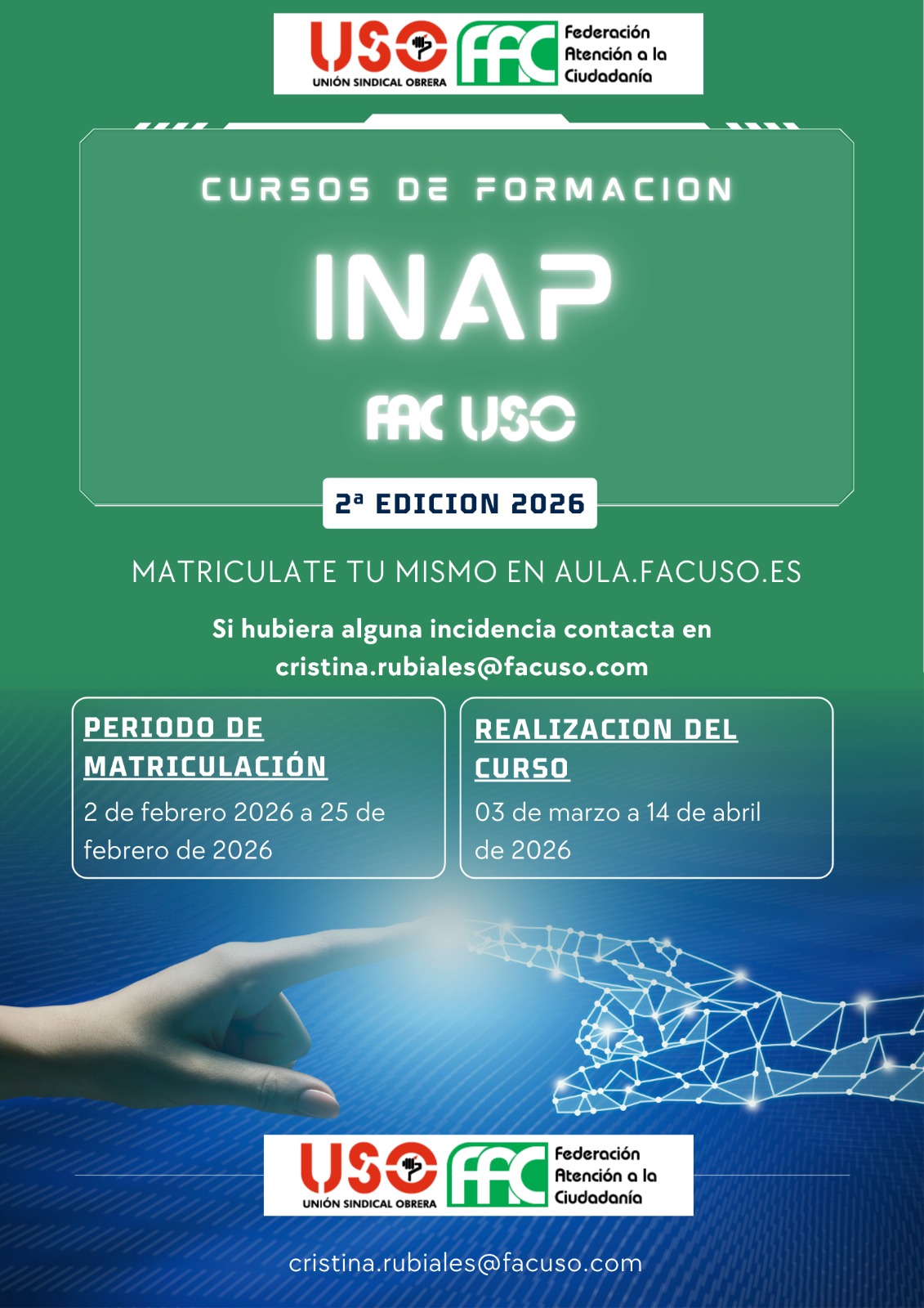 SPJ-USO NACIONAL. CURSOS GRATUITOS HOMOLOGADOS POR EL INAP: 2ª EDICIÓN